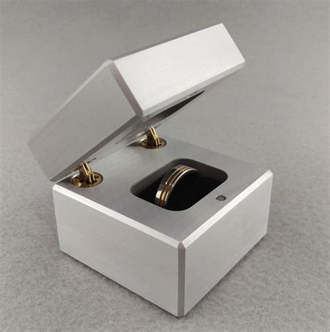 The Classic Solid Metal Engagement Proposal Ring Box